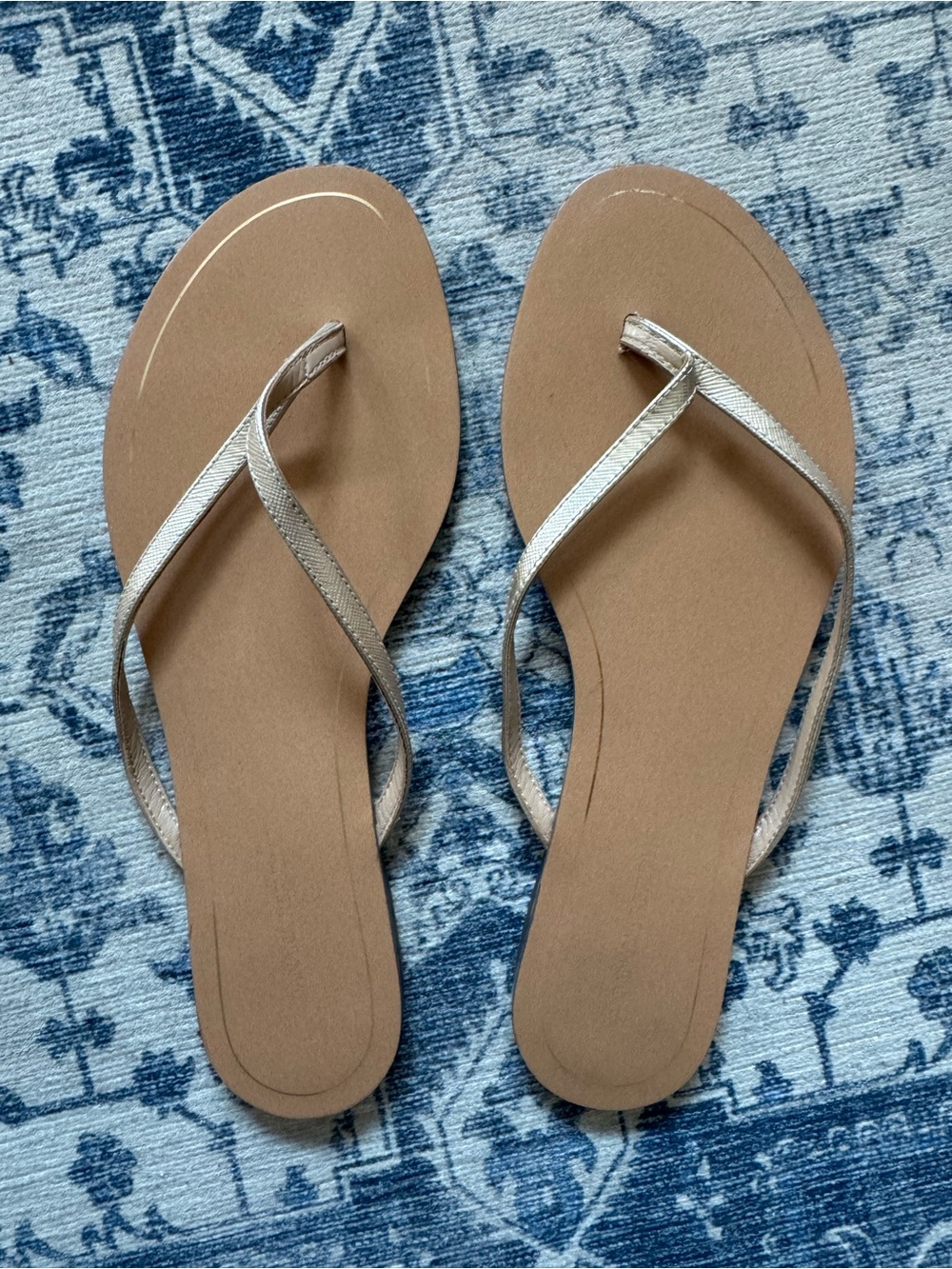 Banana Republic Flip flops with Gold Straps